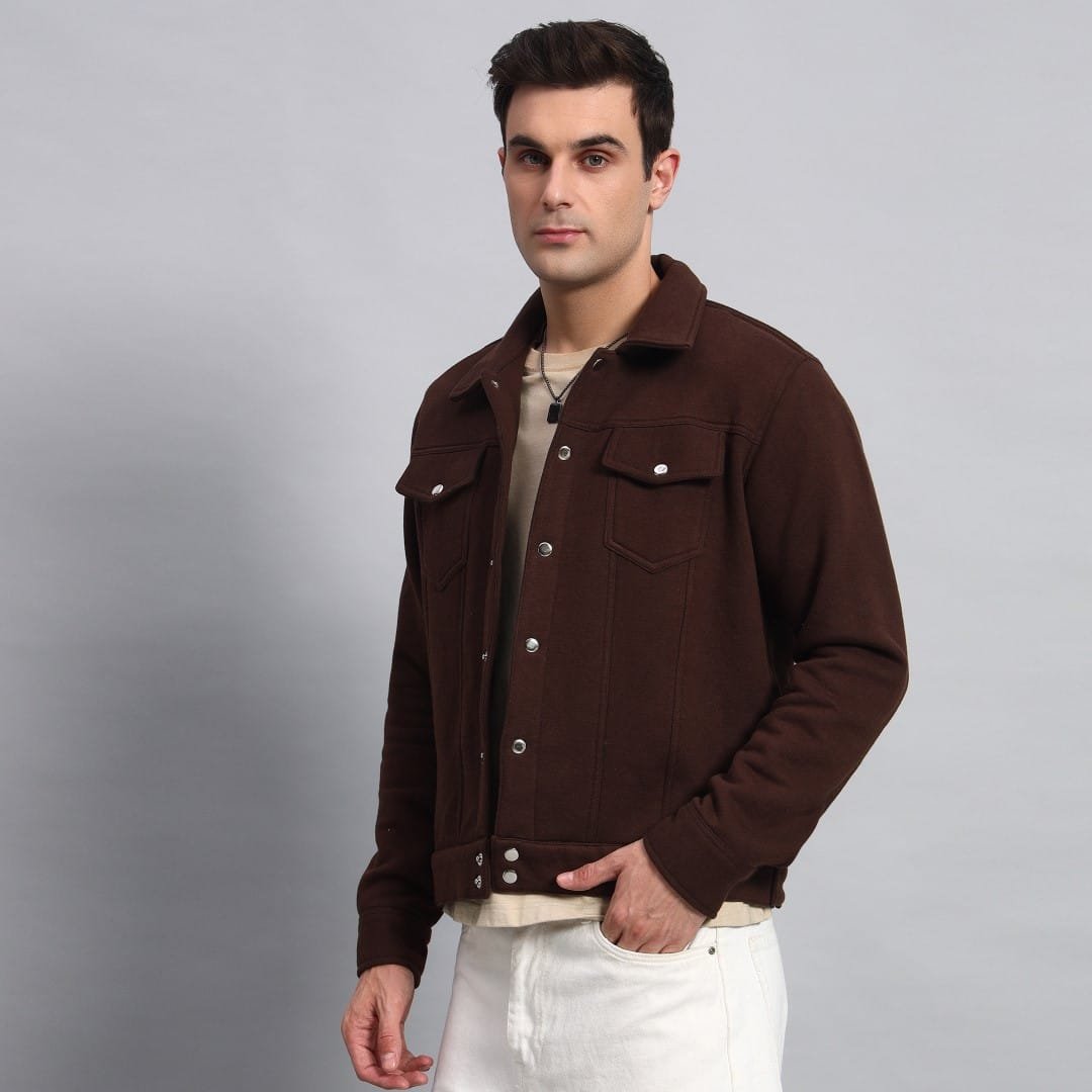 DARK BROWN TRUCKER JACKET