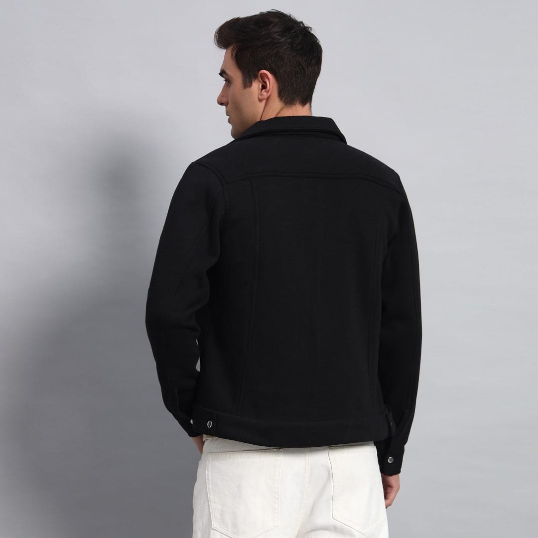 BLACK TRUCKER JACKET