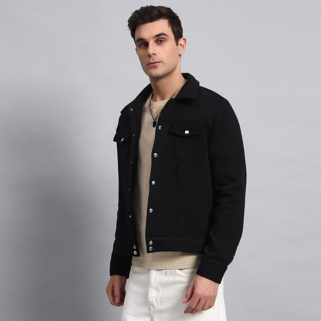 BLACK TRUCKER JACKET