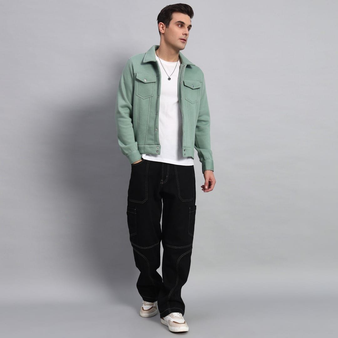 MINT GREEN TRUCKER JACKET