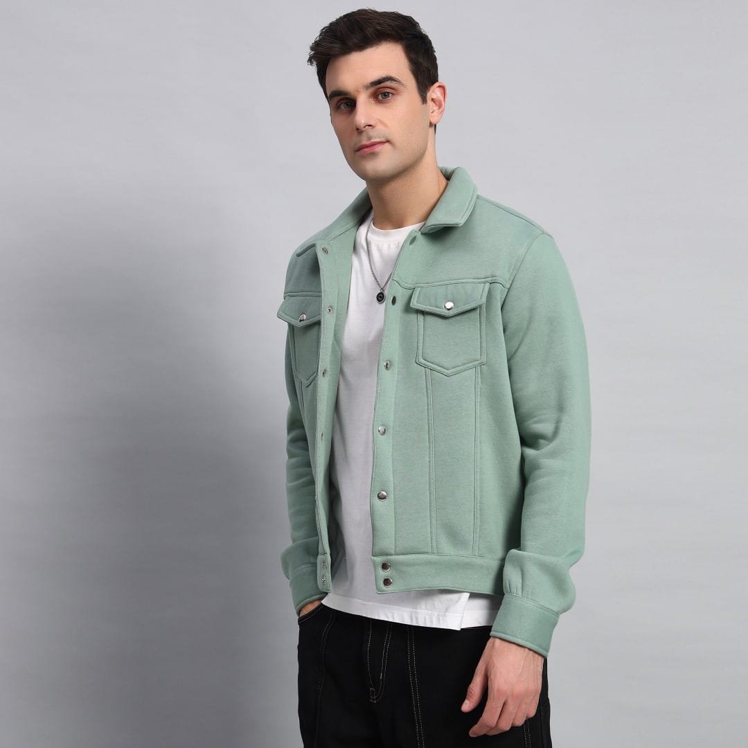 MINT GREEN TRUCKER JACKET