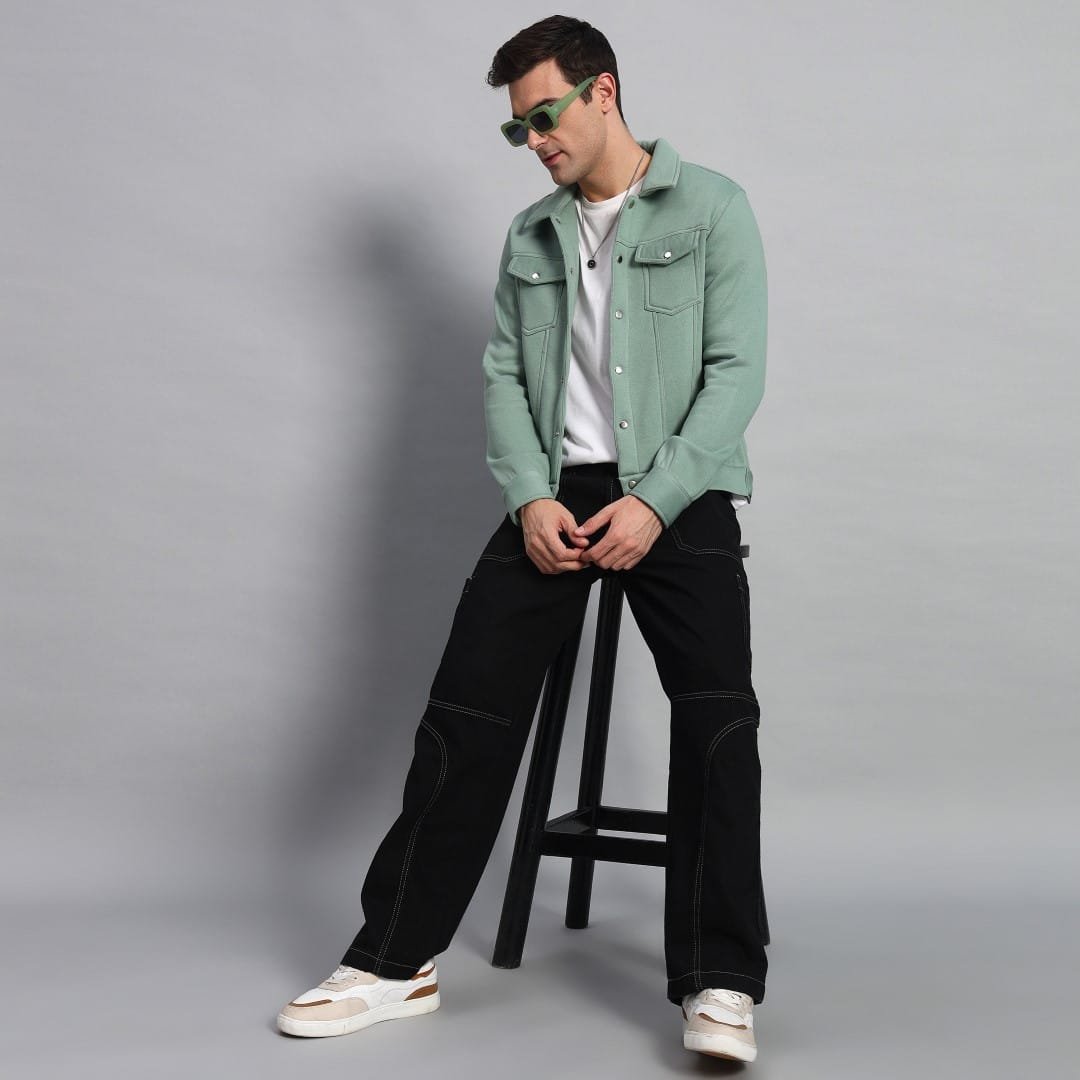 MINT GREEN TRUCKER JACKET