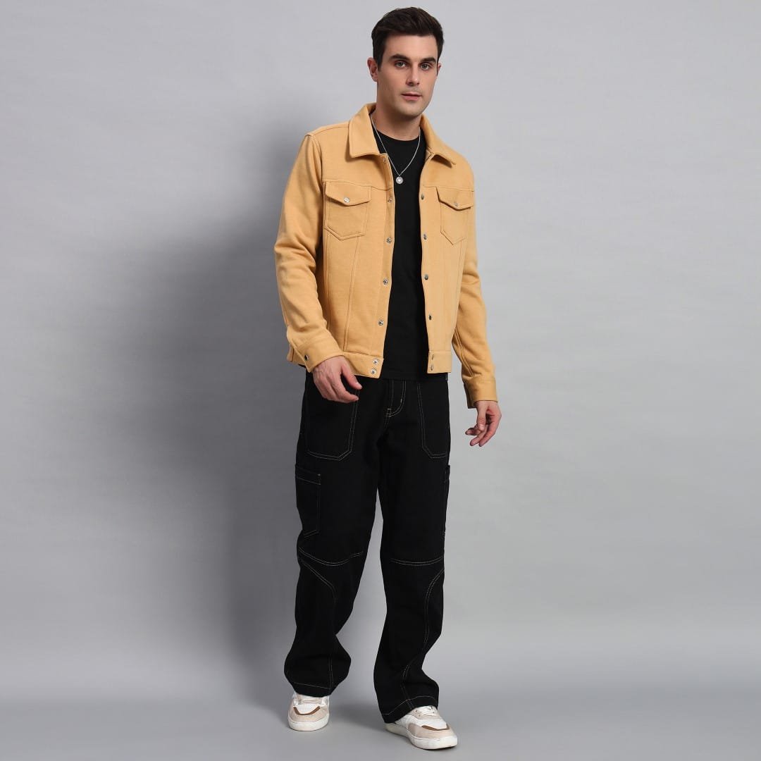 BEIGE TRUCKER JACKET