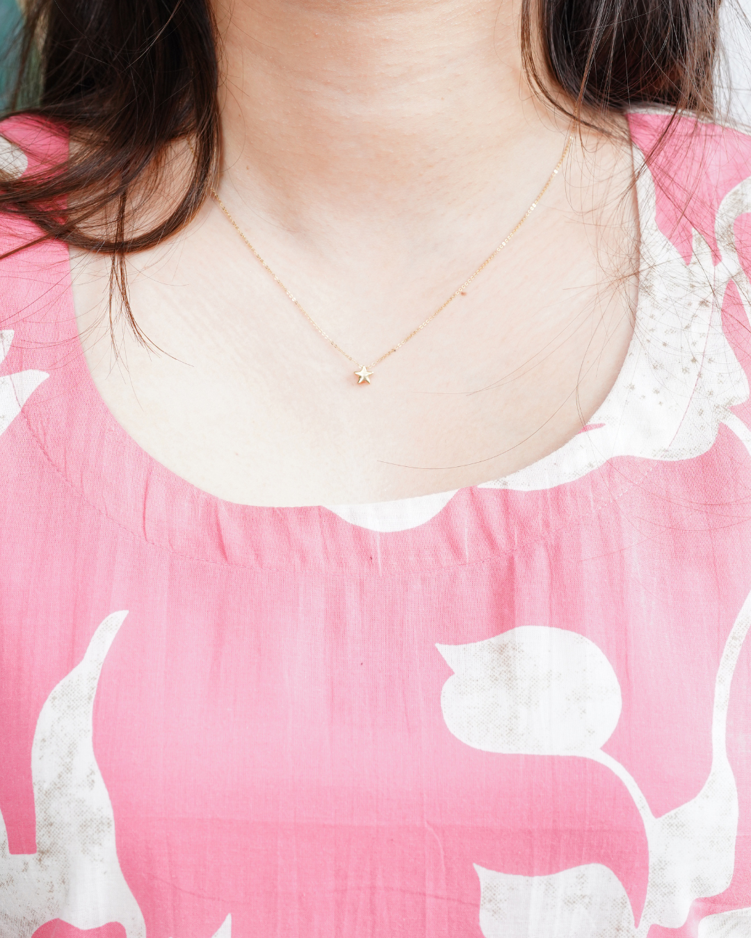 Pink flower kurta duppata set