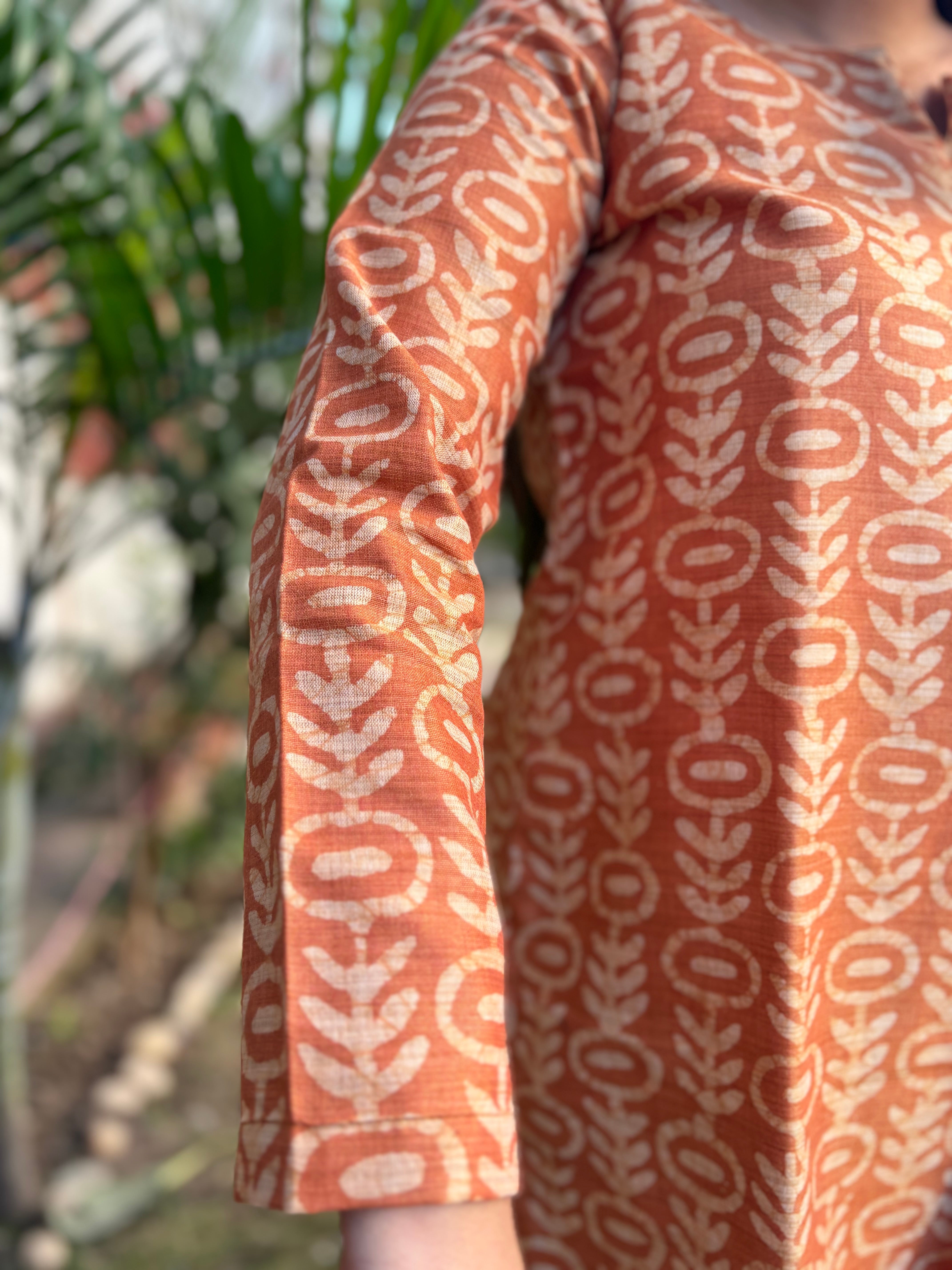 Mustard Tussar Silk suit set