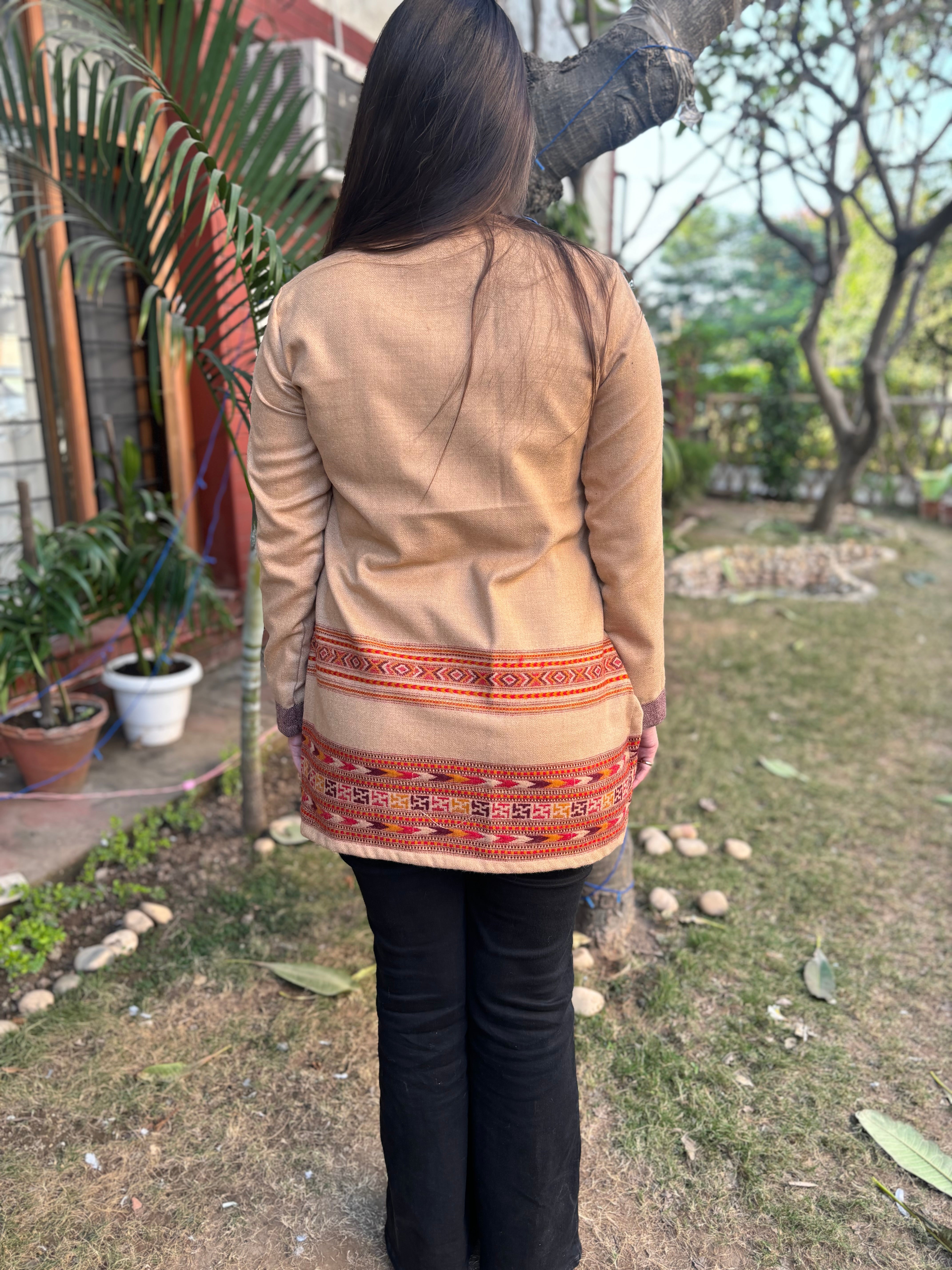 Beige Kullu woollen Kurti