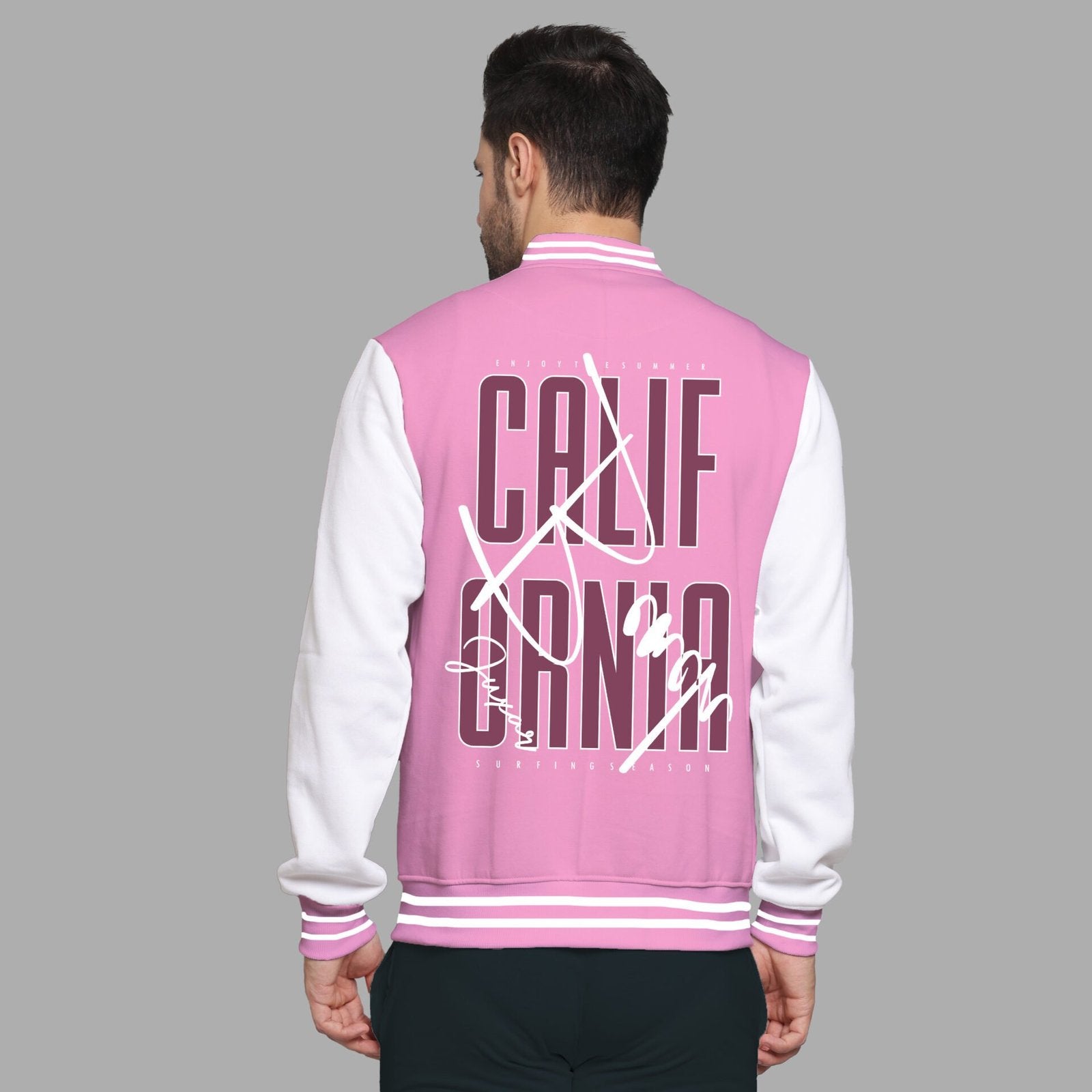 BRONX JUXAR PINK VARSITY JACKET