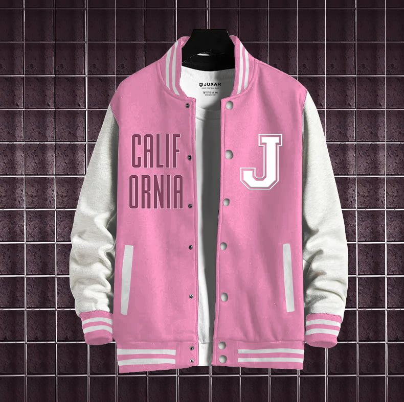 BRONX JUXAR PINK VARSITY JACKET