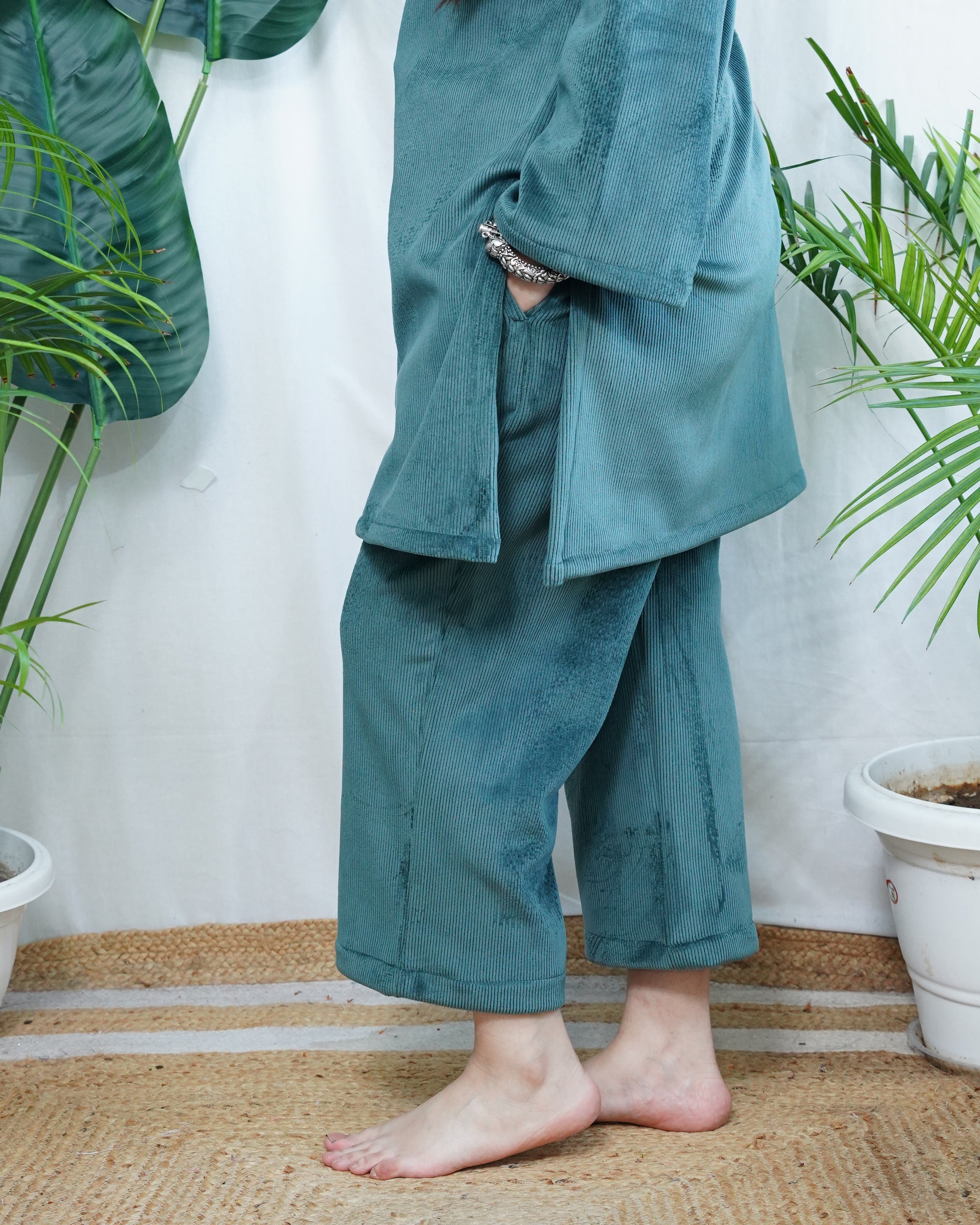 Teal Imported woollen coord set