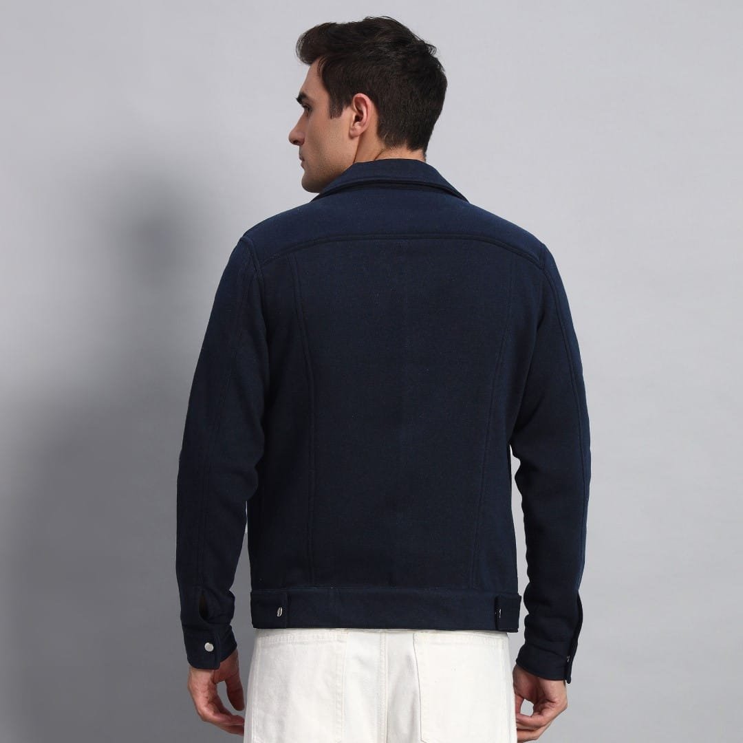 NAVY BLUE TRUCKER JACKET FOR MEN