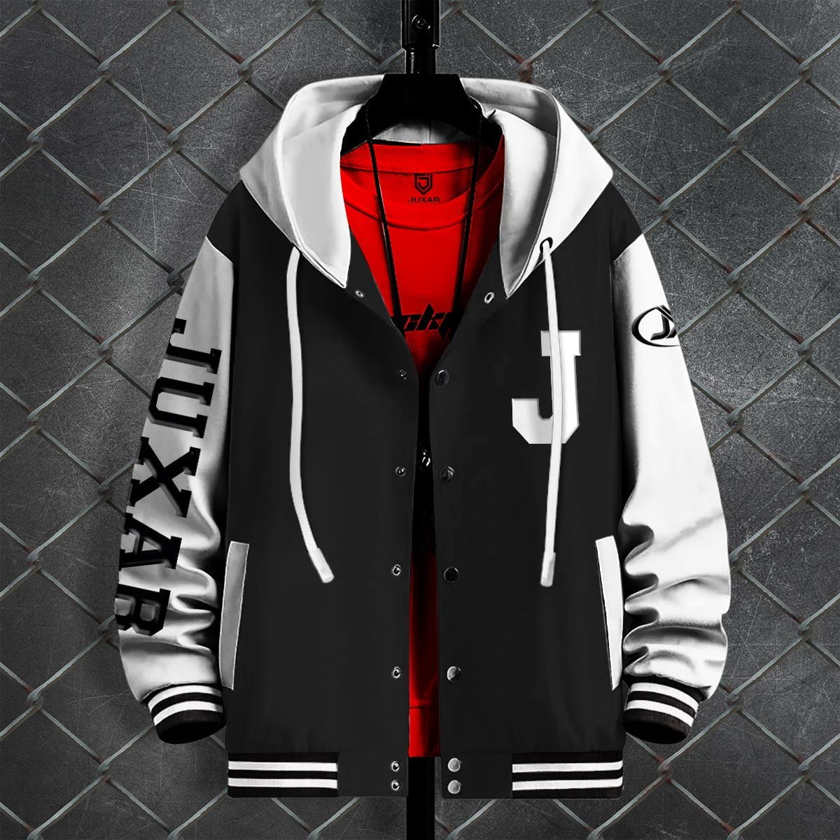 JUXAR TRENDY VARSITY HOOD JACKET