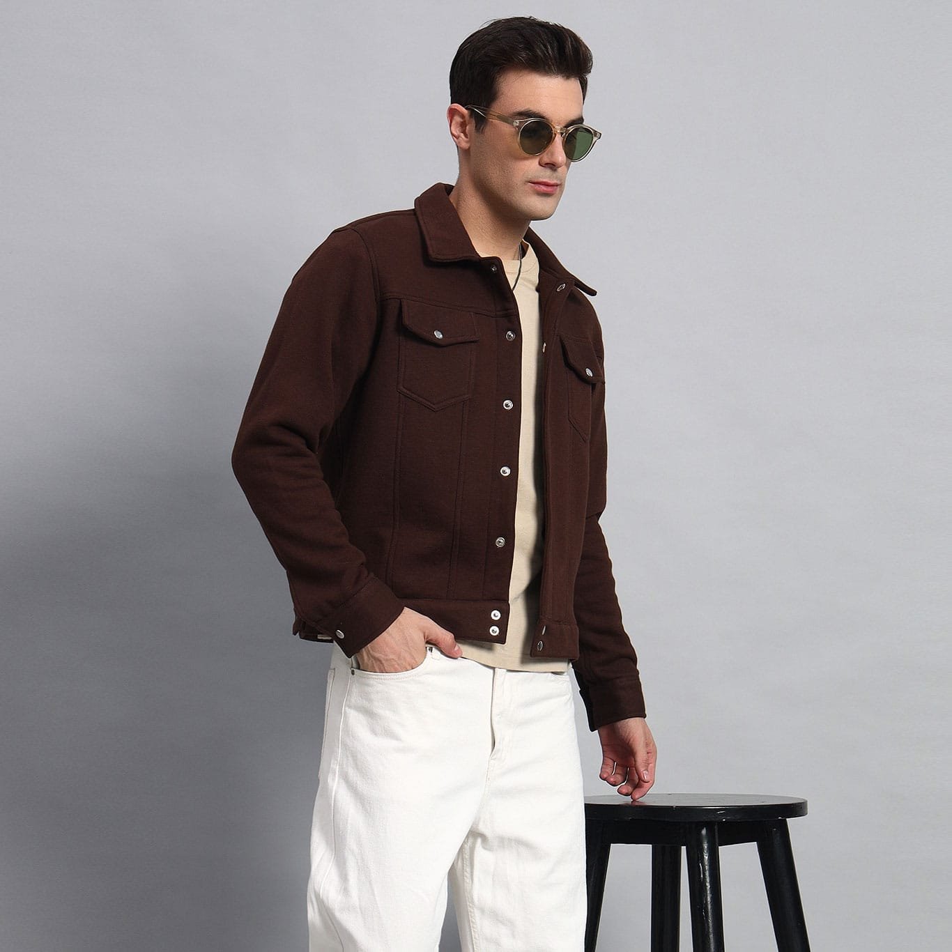 DARK BROWN TRUCKER JACKET