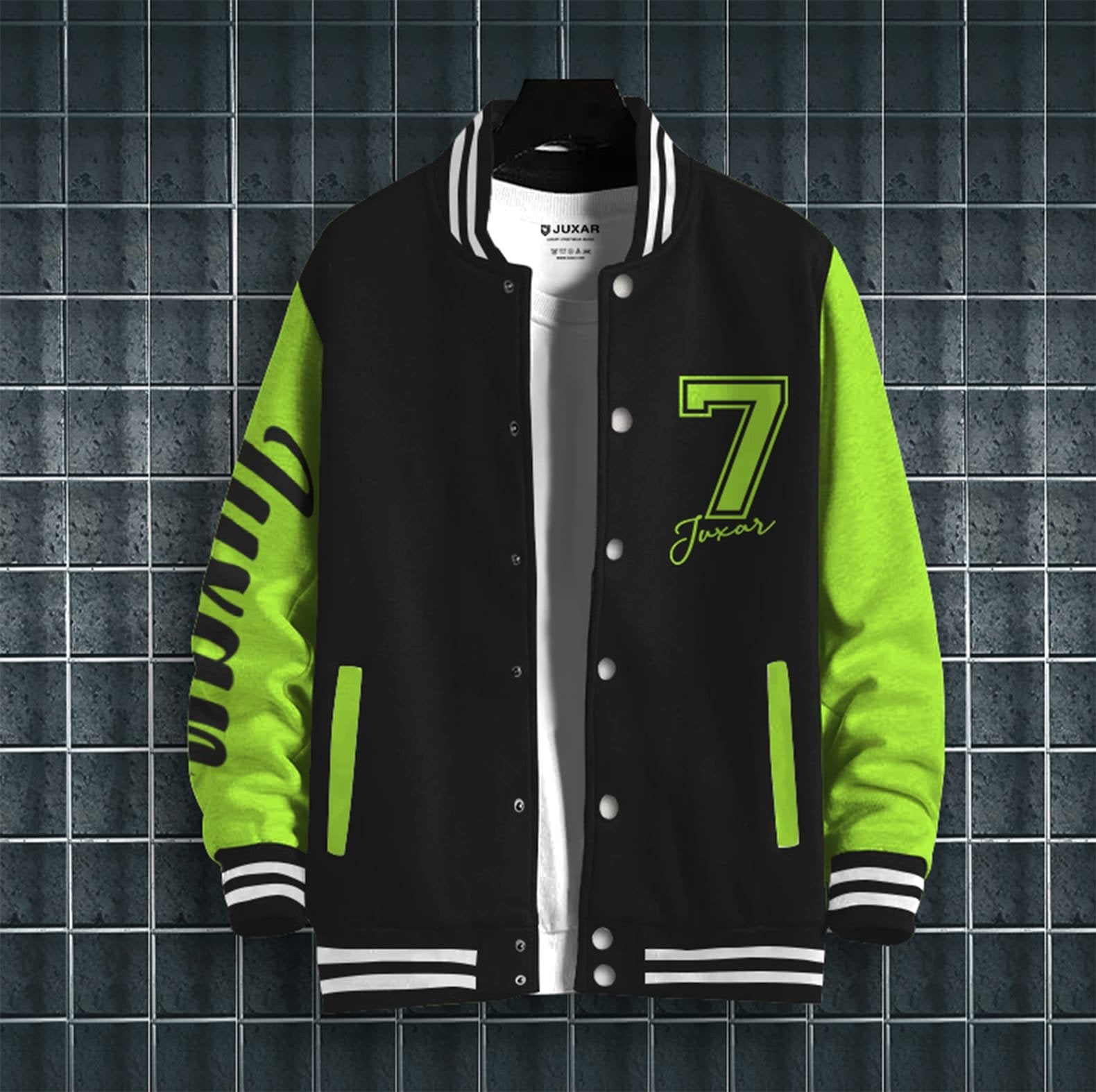 NEON & BLACK VARSITY JACKET