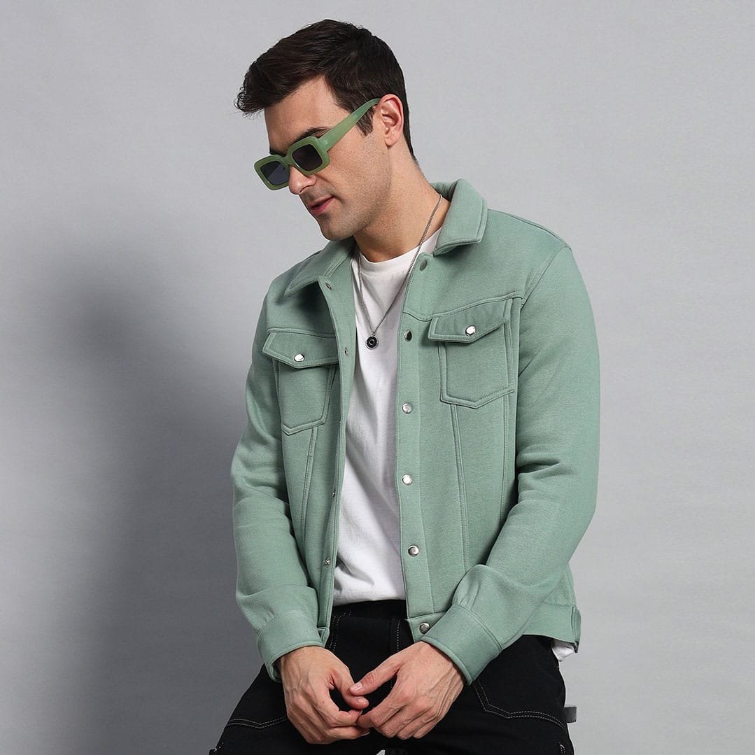 MINT GREEN TRUCKER JACKET