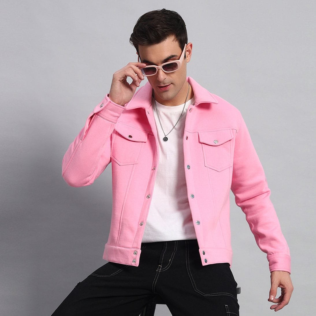 PINK TRUCKER JACKET