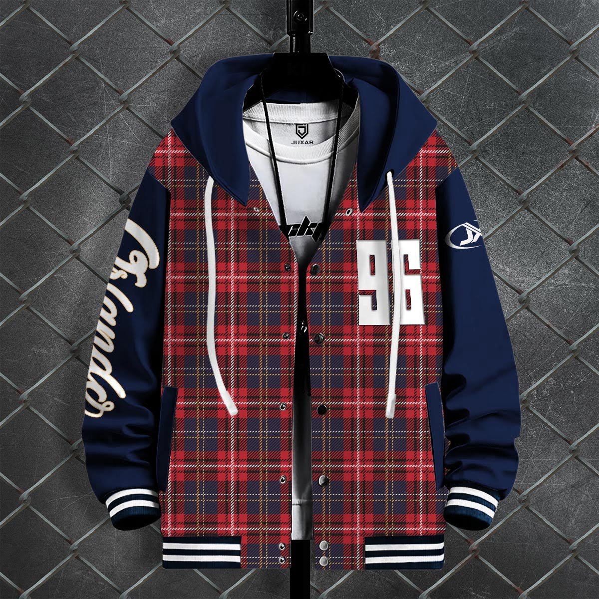 CHECKED 96 VARSITY JACKET HOODIE